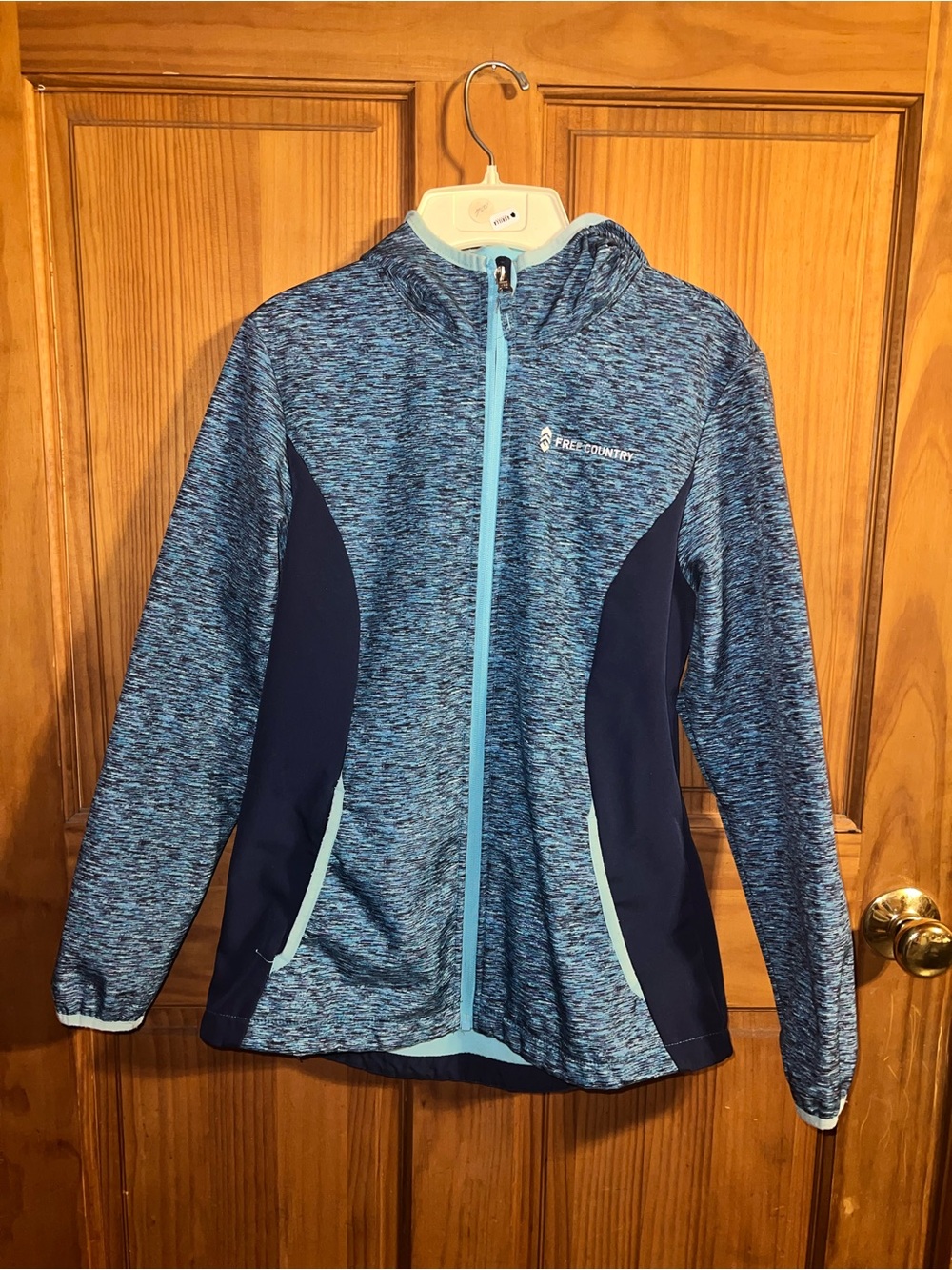 Free Country Kids Light Blue Heathered Full-Zip Utility Jacket